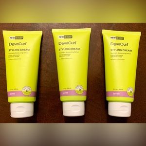 Lot of 3 - DevaCurl Hair Styling Cream 3 oz. Touchable Moisturizing Define.